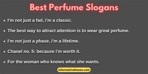 famous perfume slogans